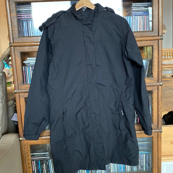 EDDIE BAUER Black WeatherEdge Coat Size Medium/Tall - Picture 3 of 14